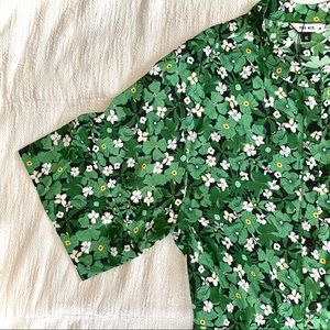 THE KIT Women’s Colbie Shirtdress in dark green Primrose Size 6 Cottage core